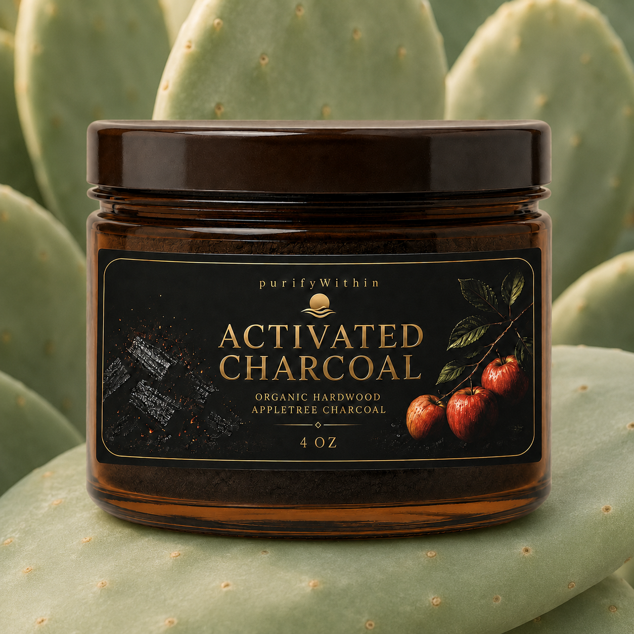 Organic Hardwood Appletree Activated Charcoal — 4 oz