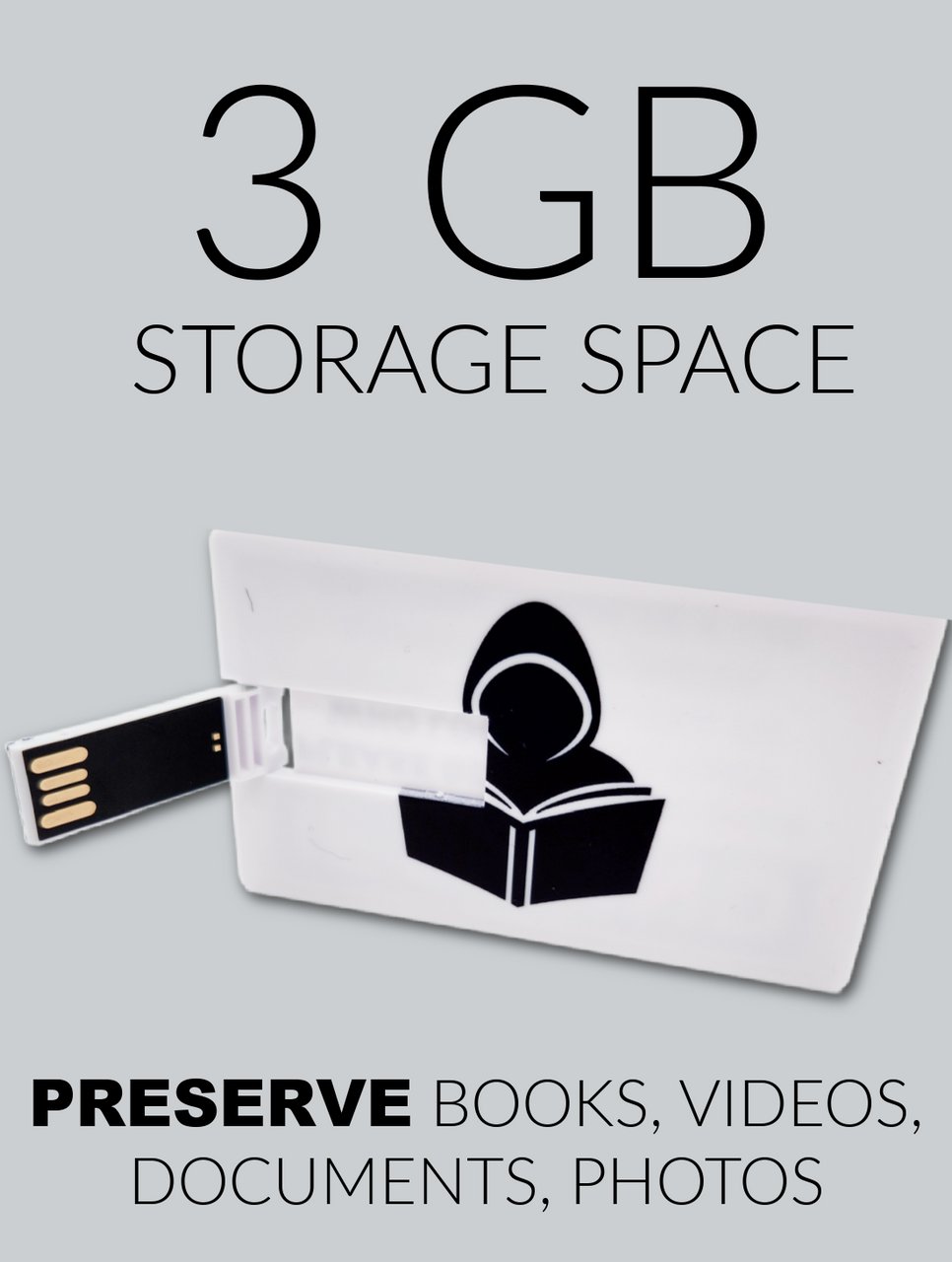 2 PACK! 3GB Thumb Drive  / Flash / Memory- Storage Space - CREDIT CARD THIN! (A-2-2)