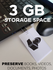 2 PACK! 3GB Thumb Drive  / Flash / Memory- Storage Space - CREDIT CARD THIN! (A-2-2)