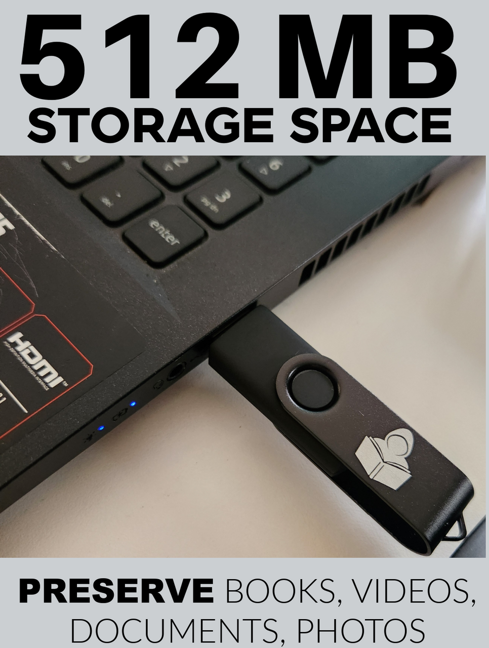 512MB USB Thumb Drive  / Flash / Memory- Storage Space (A-1-4)