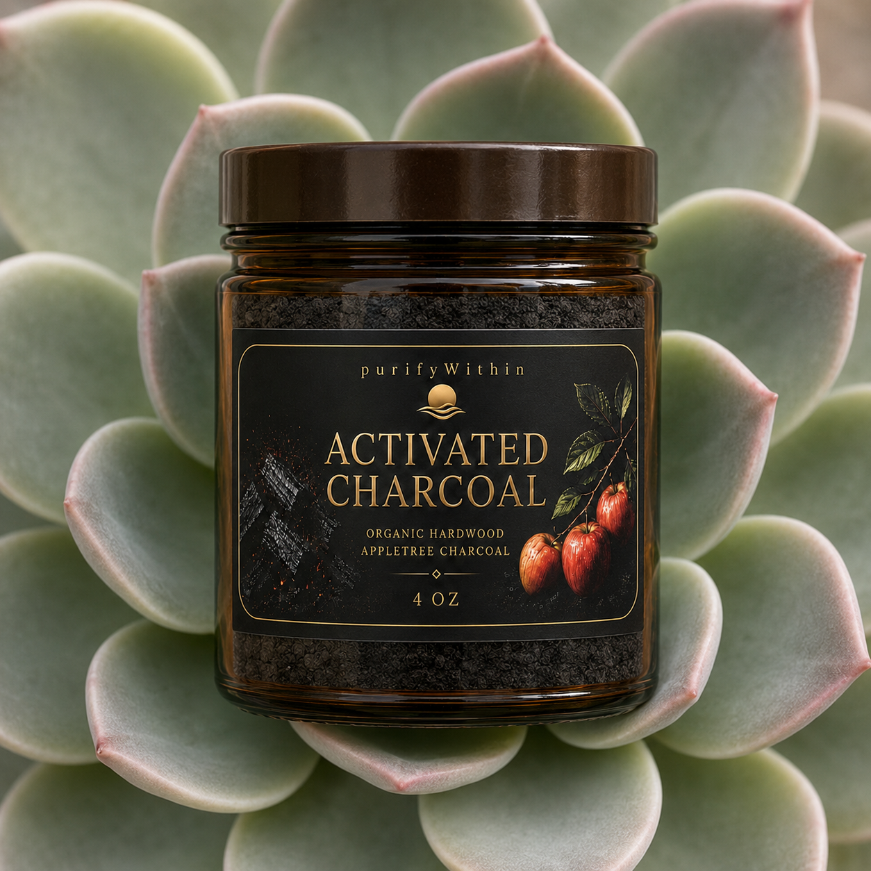 Organic Hardwood Appletree Activated Charcoal — 4 oz