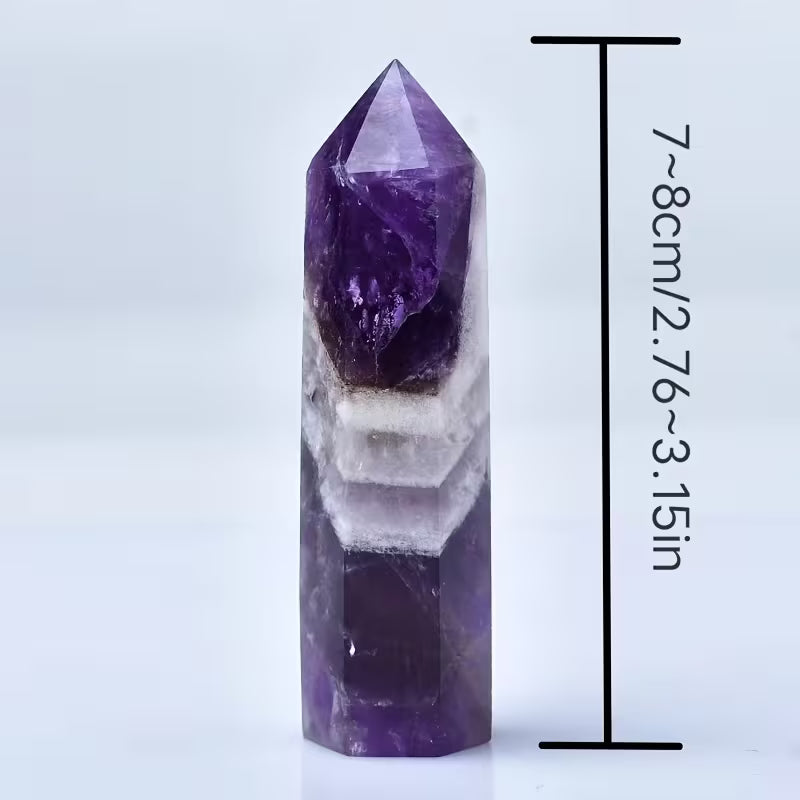 Amethyst Crystal Tower: Inner Calm, Clarity, Higher Consciousness 3.5"