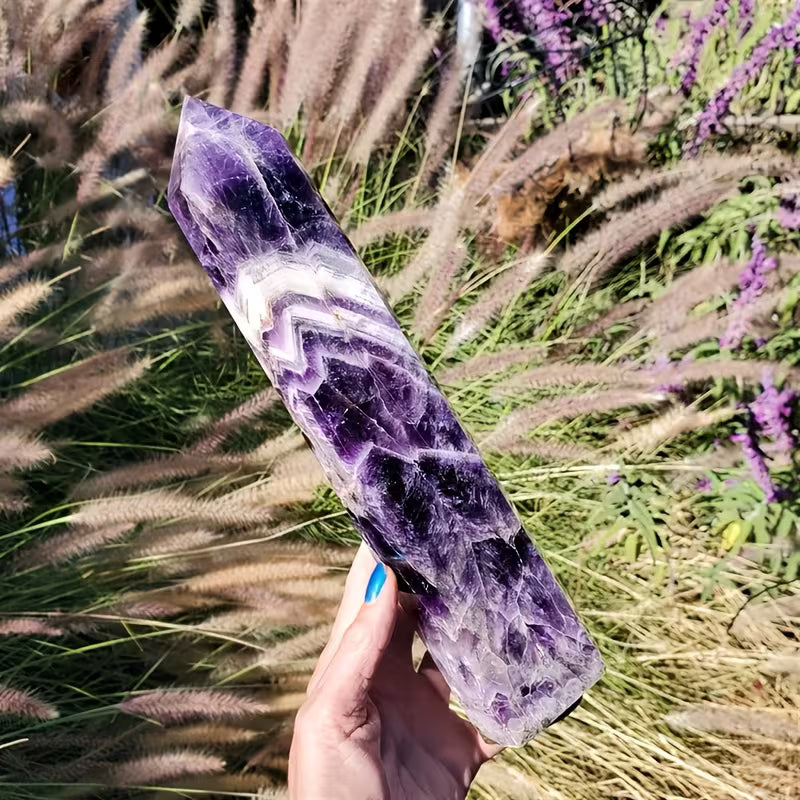 Amethyst Crystal Tower: Inner Calm, Clarity, Higher Consciousness 6"