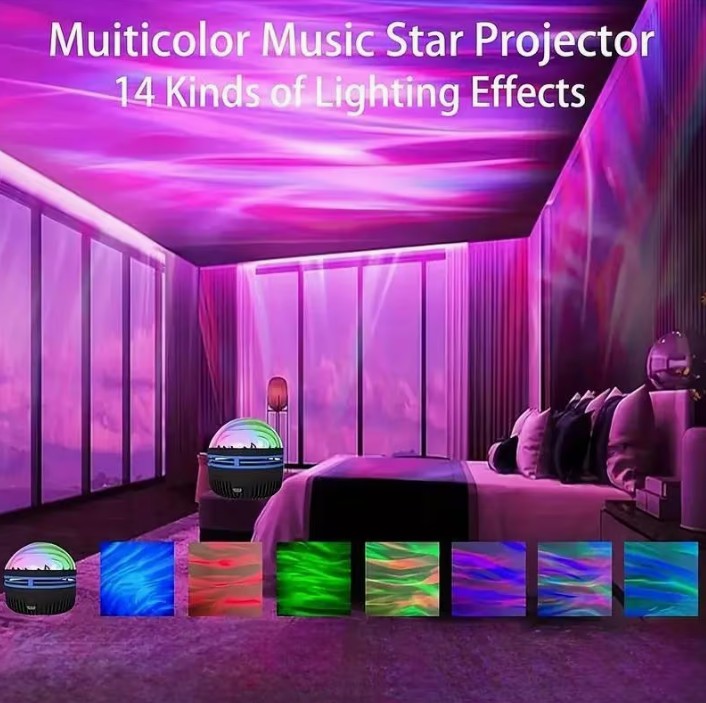 LED Aurora Night / Water Table Top Light Projector NIGHT RELAXATION Sleep Aid