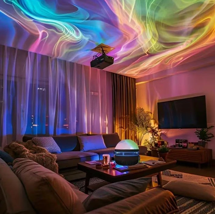 LED Aurora Night / Water Table Top Light Projector NIGHT RELAXATION Sleep Aid