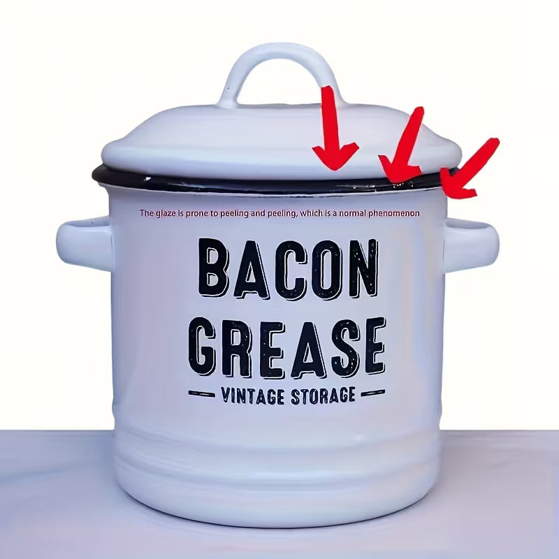 Reuse Your Bacon Grease! Tallow Pot RED