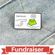 FUNDRAISER: Bad Frog that Misbehaves Button Lapel Pin