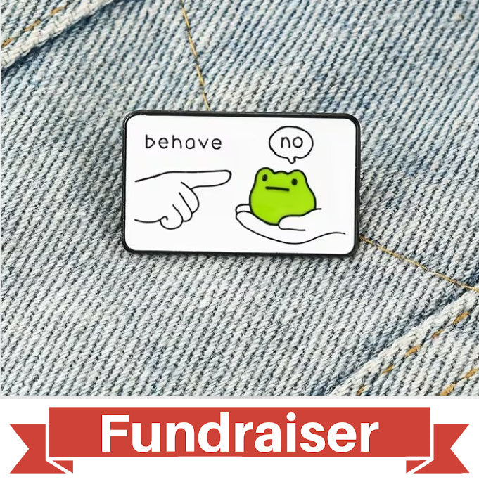 FUNDRAISER: Bad Frog that Misbehaves Button Lapel Pin