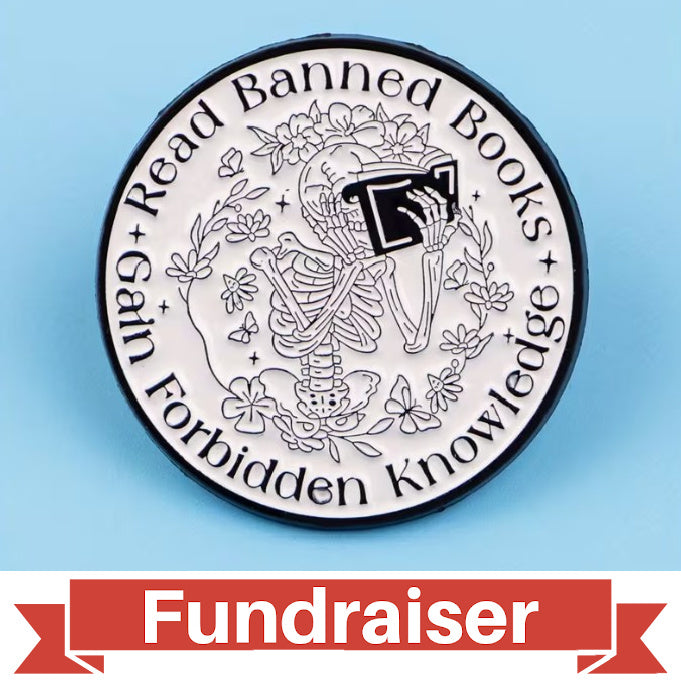 FUNDRAISER: Forbidden Knowledge: Banned Books Shirt Lapel Pin Jewelry