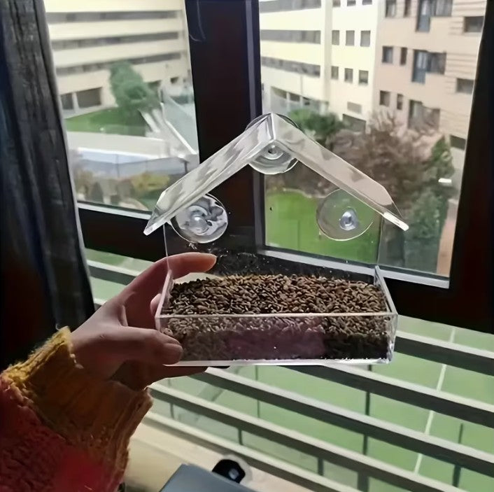 Window Bird Feeder - Easy Install Suction Cup Attach