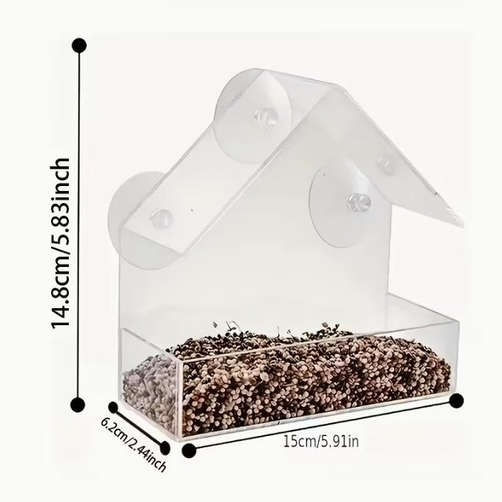 Window Bird Feeder - Easy Install Suction Cup Attach