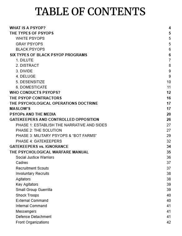 Black PSYOPS, Irregular Warfare, Gatekeepers & Economic Shock Testing (eBook by Agent131711)