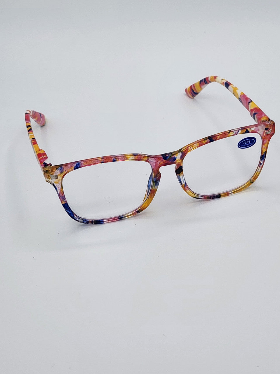 Women's Blue Light Reading Glasses -  Watercolor Confetti (A-2-1)