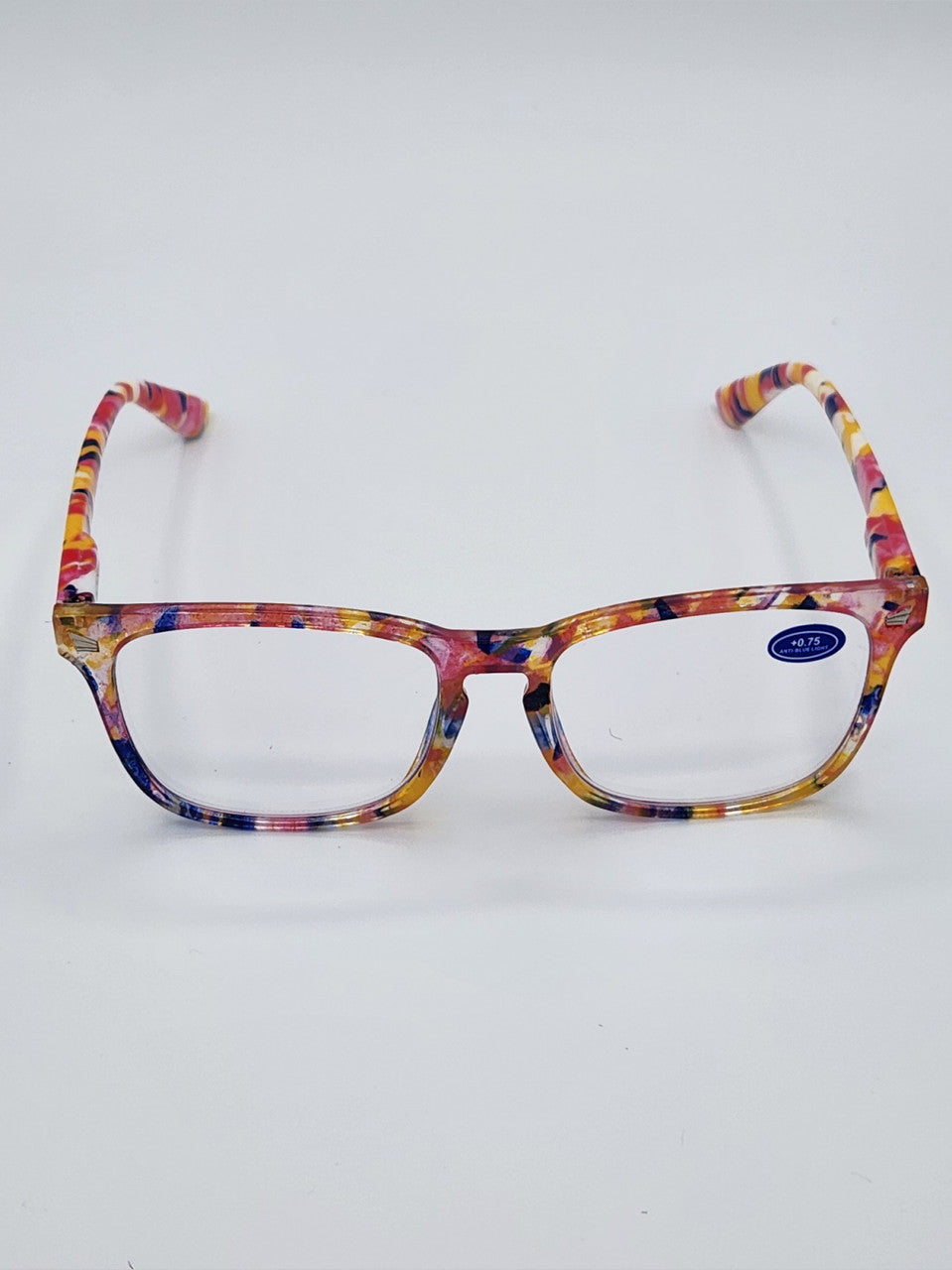 Women's Blue Light Reading Glasses -  Watercolor Confetti (A-2-1)