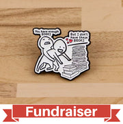 FUNDRAISER: Book Addict Shirt Lapel Pin Jewelry