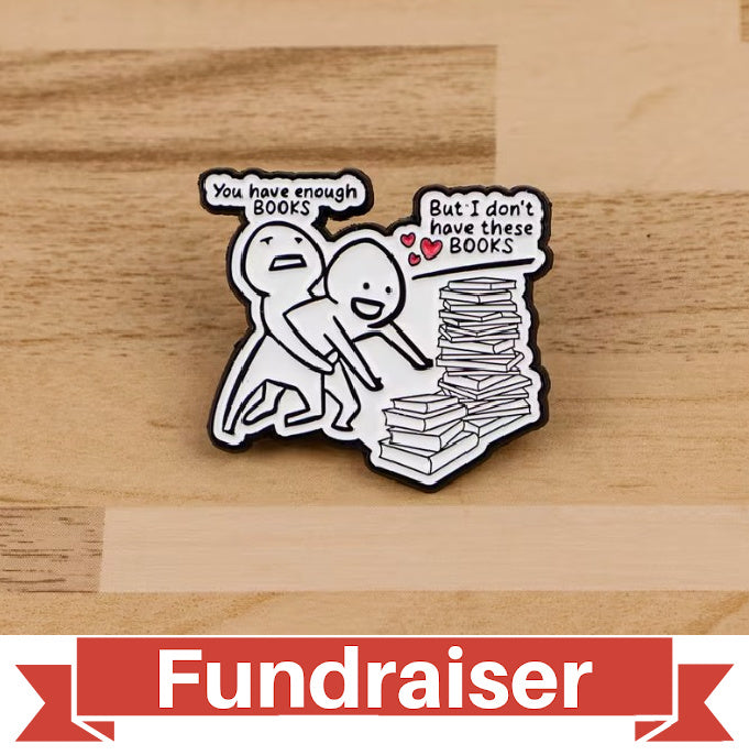 FUNDRAISER: Book Addict Shirt Lapel Pin Jewelry