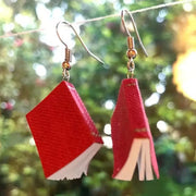 Red Book Dangle Earrings - Real Pages!