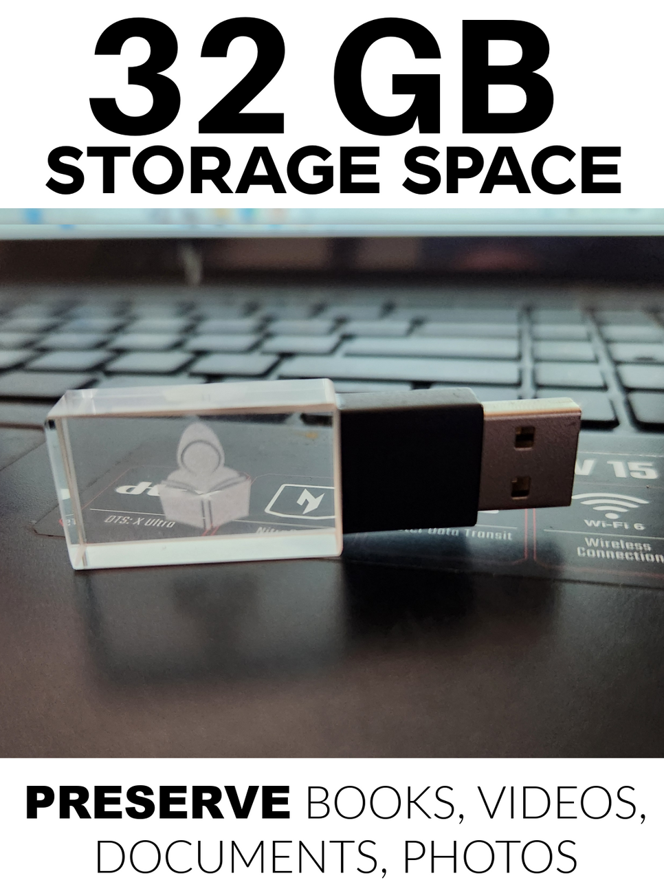 32GB Fancy Crystal USB Thumb Drive  / Flash / Memory- Storage Space(A-2-2)