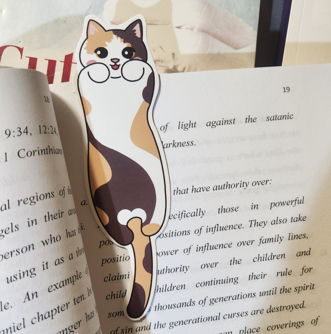 5 pieces! Large Cat BOOKMARKS - Assorted Kitties