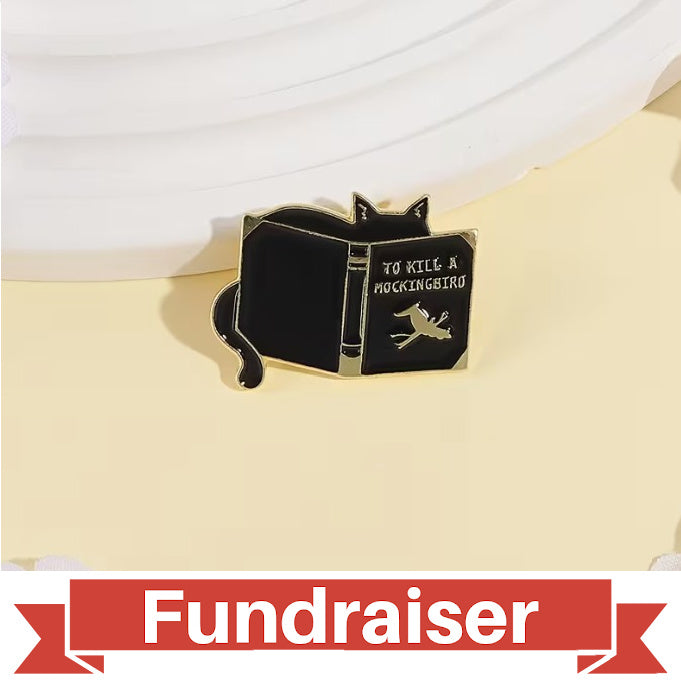 FUNDRAISER: Cat How to Kill a Mockingbird Shirt Lapel Pin Jewelry