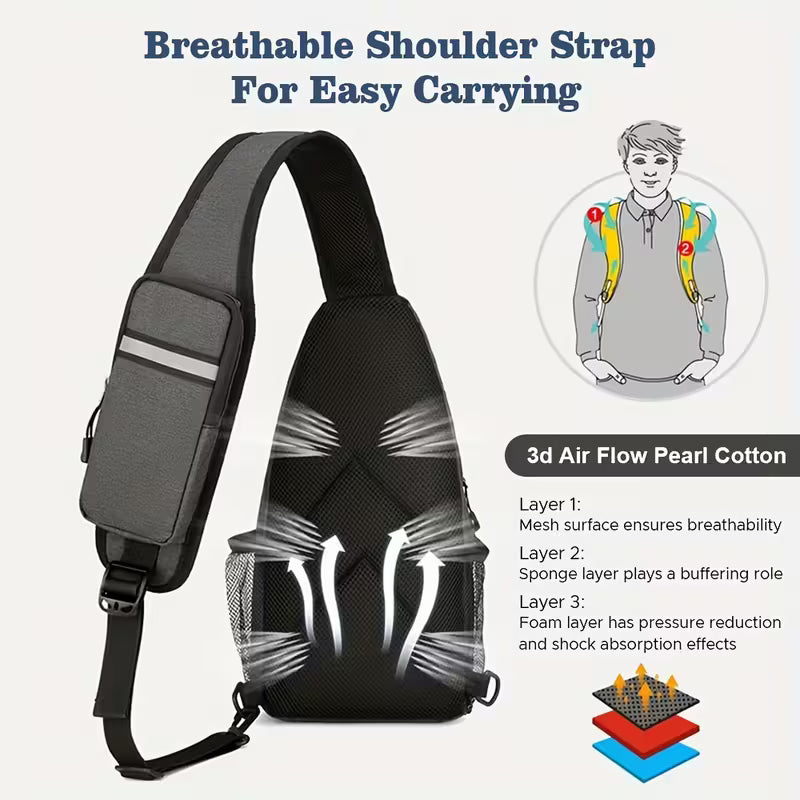 Tropical Crossbody Sling Anti-Theft Bag - Eliminate Body Strain!