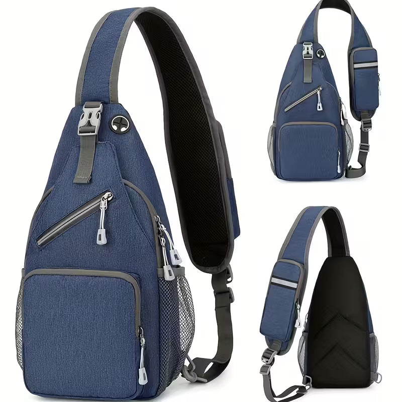 Navy Crossbody Sling Anti-Theft Bag - Eliminate Body Strain!