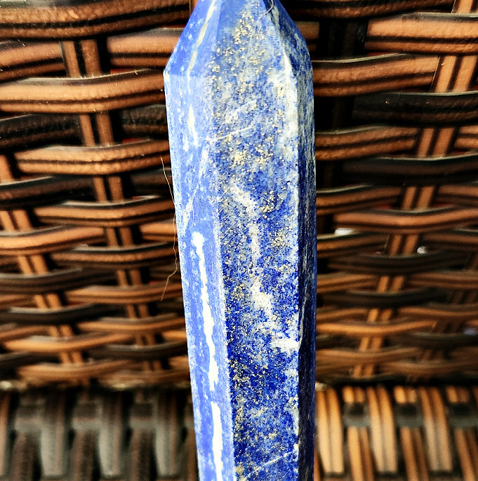 Lapis Lazuli Stone Tower: Insomnia, Enhance Intuition, Clarity, Spiritual Awareness 6"