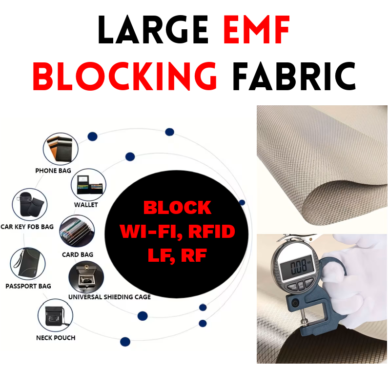 Large EMF Blocking Sheet / Protective Cloth - Stop Radiation / RFID Wifi EMI LF RF - 44" x 39"