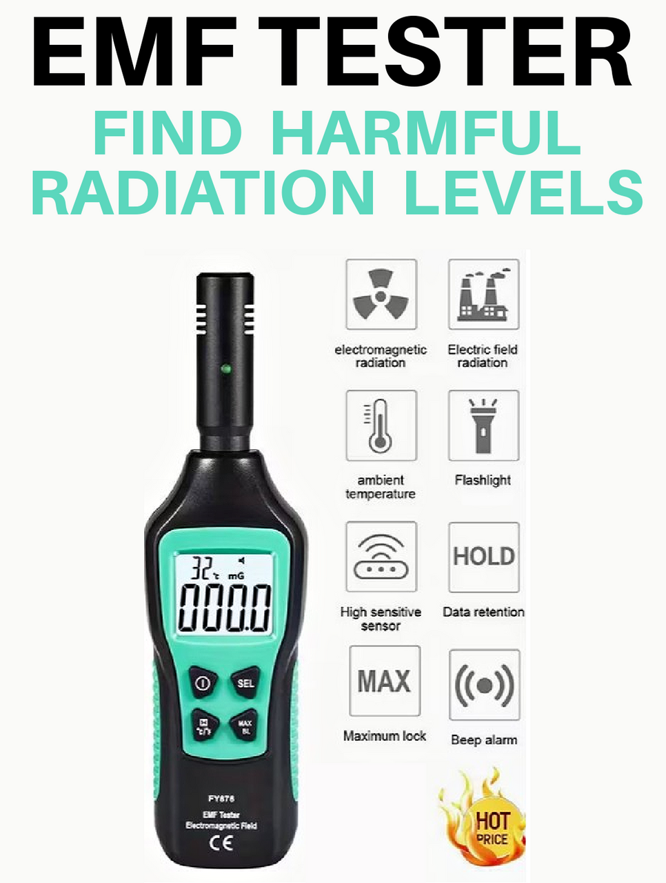 EMF Radiation Electromagnetic Detector Tester (for Beginners) (A-2-3 ...