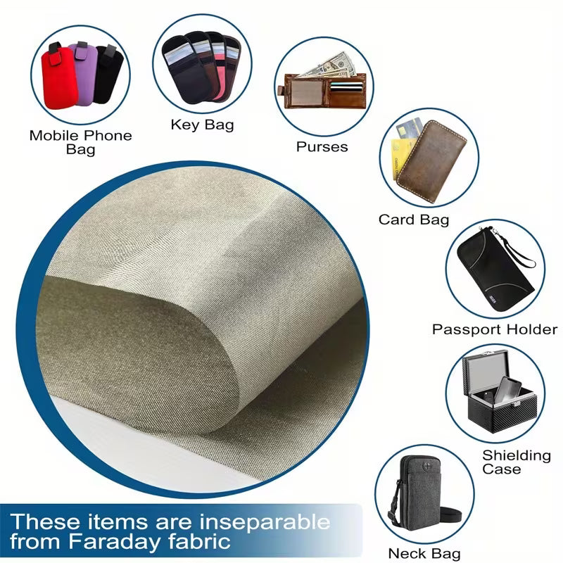 EMF Blocking Sheet / Protective Cloth - Radiation / RFID - Window Size Wifi EMI LF RF