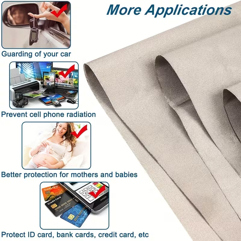 EMF Blocking Sheet / Protective Cloth - Radiation / RFID - Window Size Wifi EMI LF RF