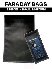 2pc FARADAY BAGS for Phones, Tablet, Smaller Electronics (A-2-1)