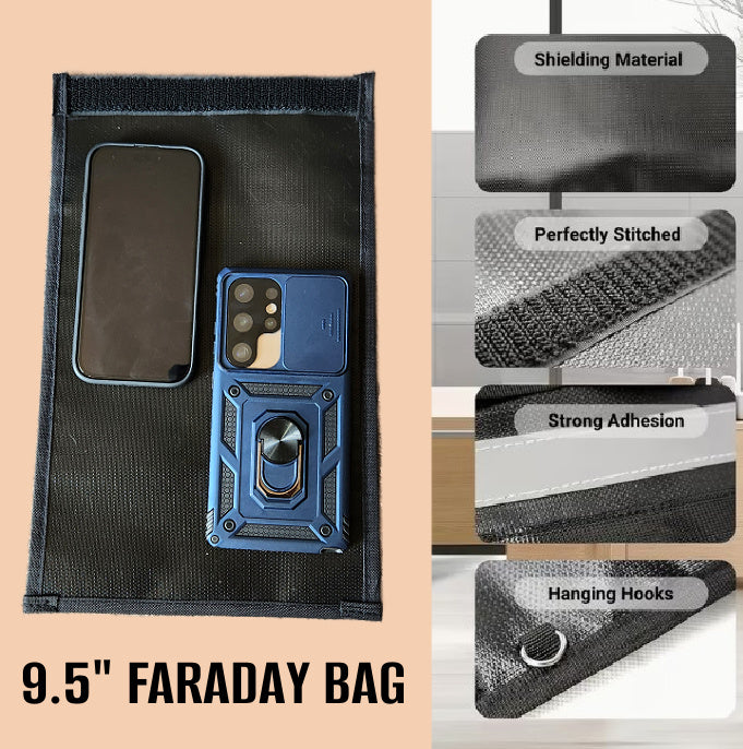 FARADAY RFID Signal Blocking Bag - 9" TRAVEL