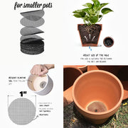 20pc Small Flower Pot Mesh Hole Drain Screens 1" - Stop Losing Soil!