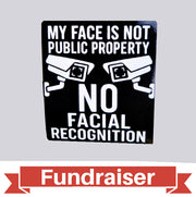 FUNDRAISER: Anti-Facial Recognition Sticker MY FACE IS NOT PUBLIC PROPERTY