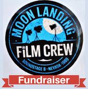 FUNDRAISER: Moon Landing Film Crew Sticker LARGE 3" NASA