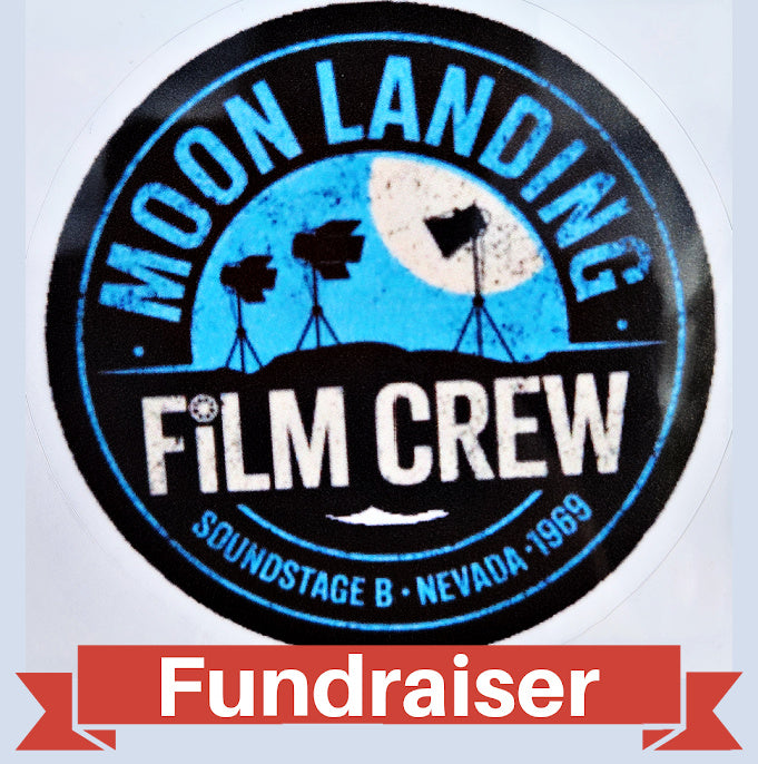 FUNDRAISER: Moon Landing Film Crew Sticker LARGE 3" NASA