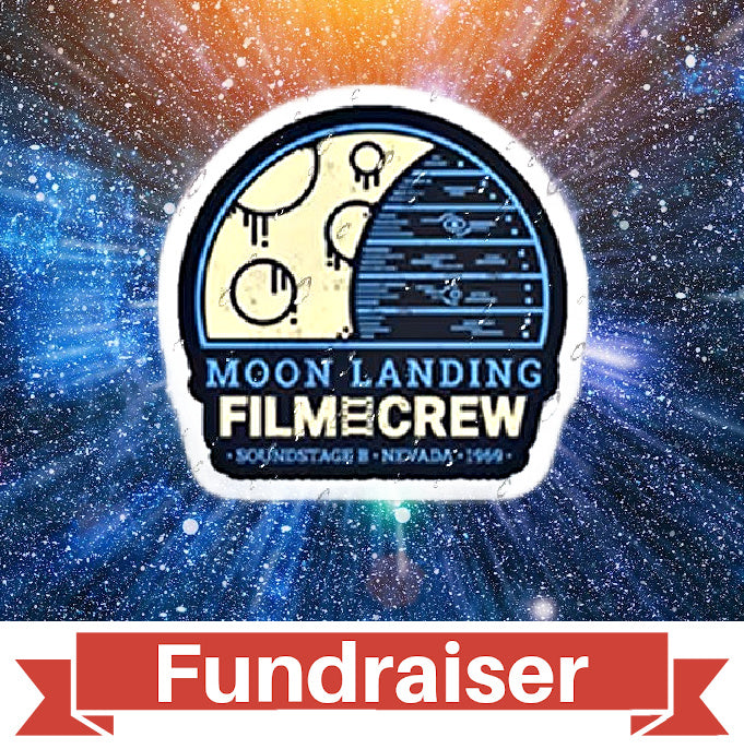 FUNDRAISER: Moon Landing Film Crew Sticker SMALL 1.5" NASA