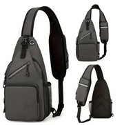 Charcoal Crossbody Sling Anti-Theft Bag - Eliminate Body Strain!