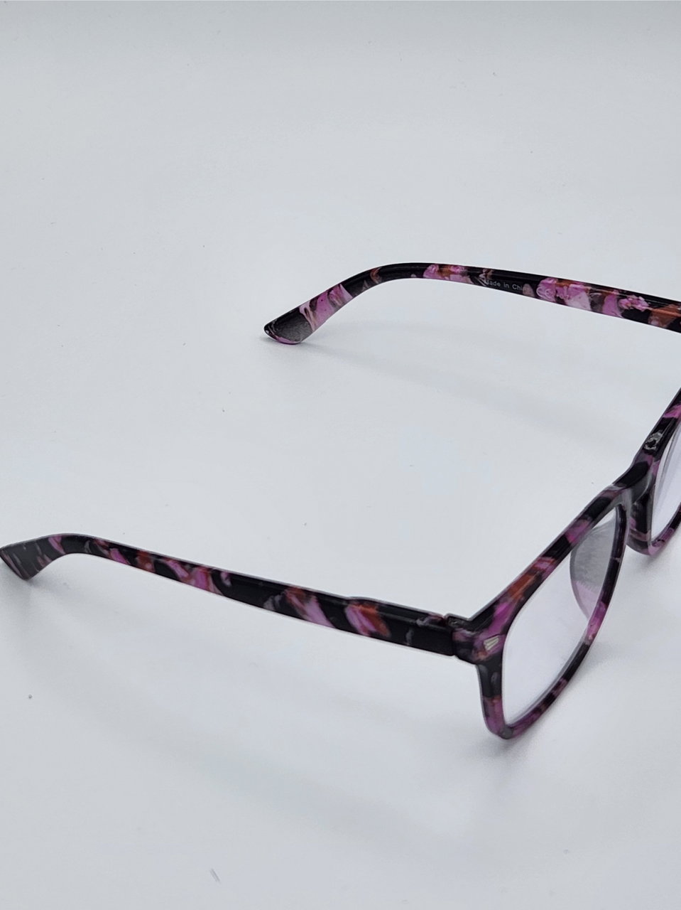 Women's Blue Light Reading Glasses - Purple Magenta Black Confetti (A-1-3)