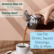 2-Piece Set of Stainless Steel Mason Jar Pour Top Cap Lids
