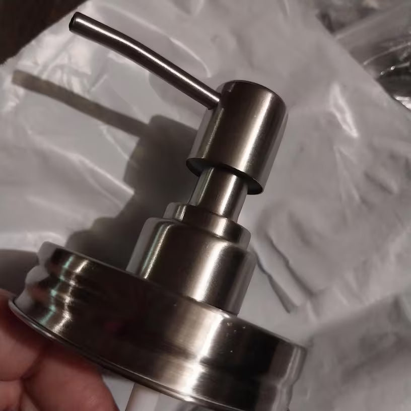 4 Pack! Stainless Steel Pump Lids for Mason Jar Dispensers