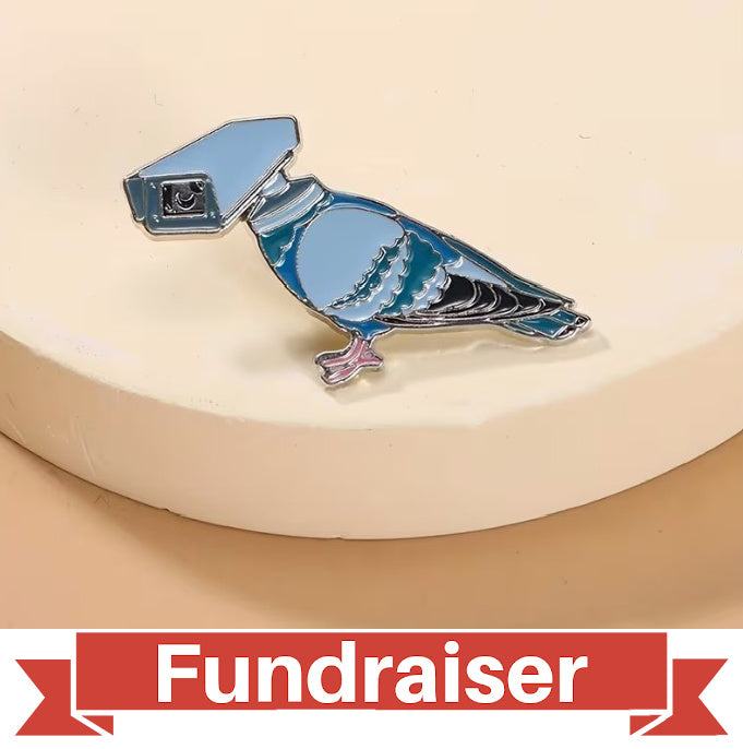 FUNDRAISER If They Fly They SPY Camera Bird Pin