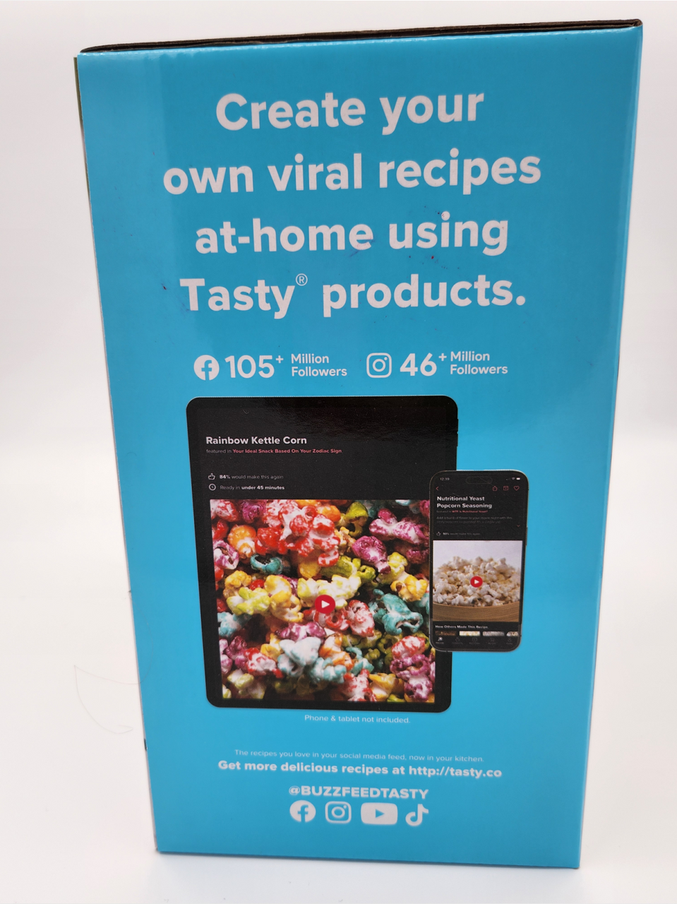 OIL-FREE Air Pop Popcorn Maker -NO MESS! NO CLEAN! +Non-GMO Kernels - WHITE (A-1-4)