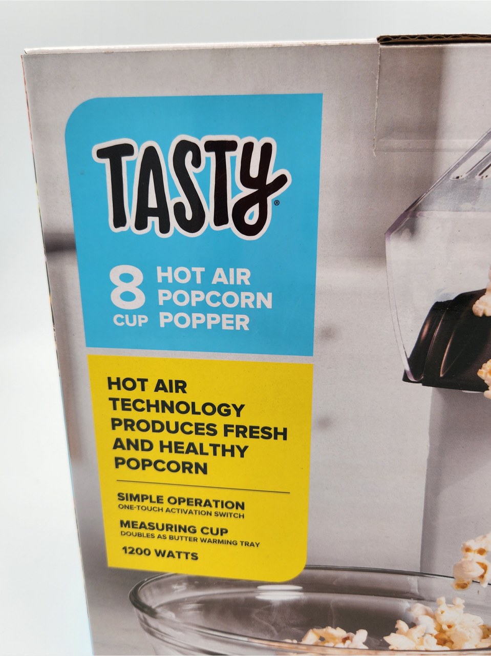 OIL-FREE Air Pop Popcorn Maker -NO MESS! NO CLEAN! +Non-GMO Kernels - WHITE (A-1-4)