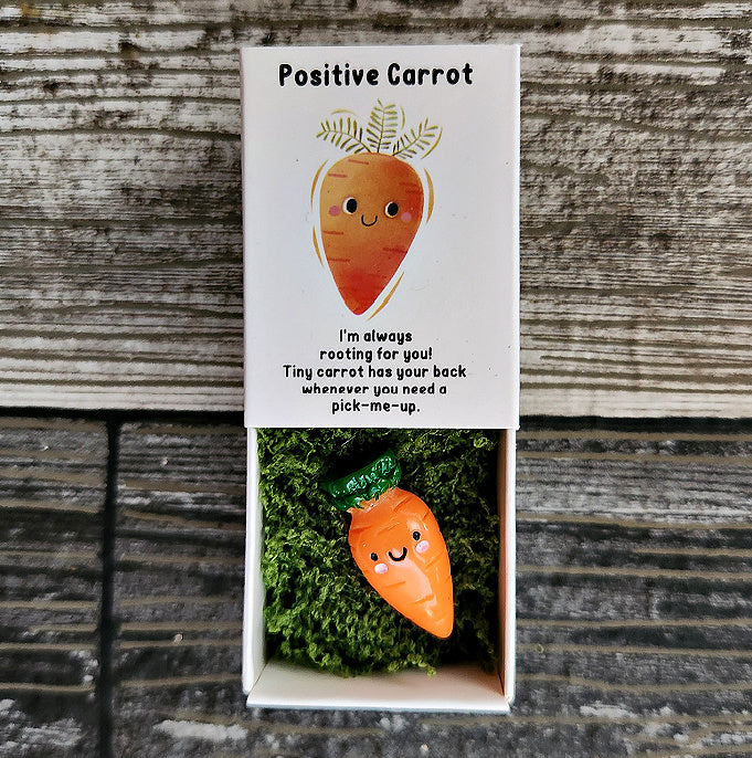 Positivity Carrot Gift - Always Rooting For You - Boxed Motivational Trinket