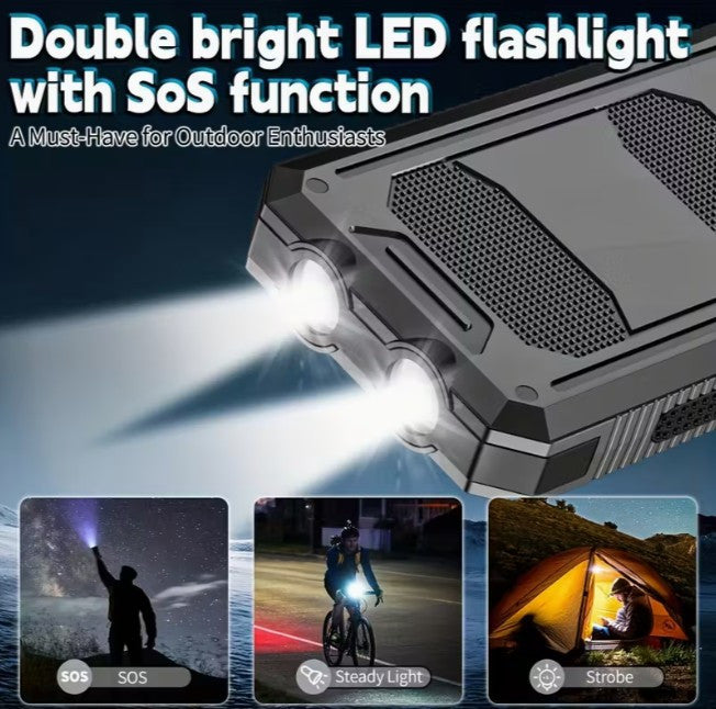 Solar Charger! 40000mAh Power Bank USB Port BATTERY BACK for Phones & Electronics