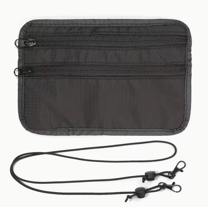 RFID Blocking Organizer Purse / Wallet with Removable Shoulder Strap GRAY (A-1-1)