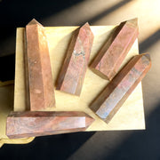 Rhodonite Tower 3" Grounding Stone, Higher Self, Trauma, Deeper Meaning