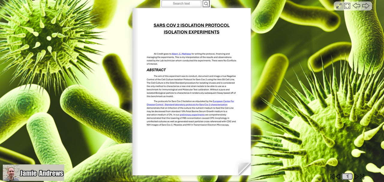 MINDBLOWING EXPERIMENT: Covid / SARS-CoV-2 FAKE Isolation (eBook Jamie Andrews)